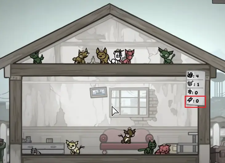 Mewgenics house UI showing the Mutation room stat