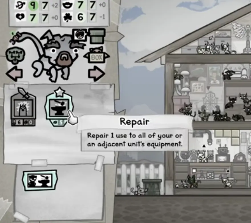 Items are worn before Soul Jar ghost repair in Mewgenics