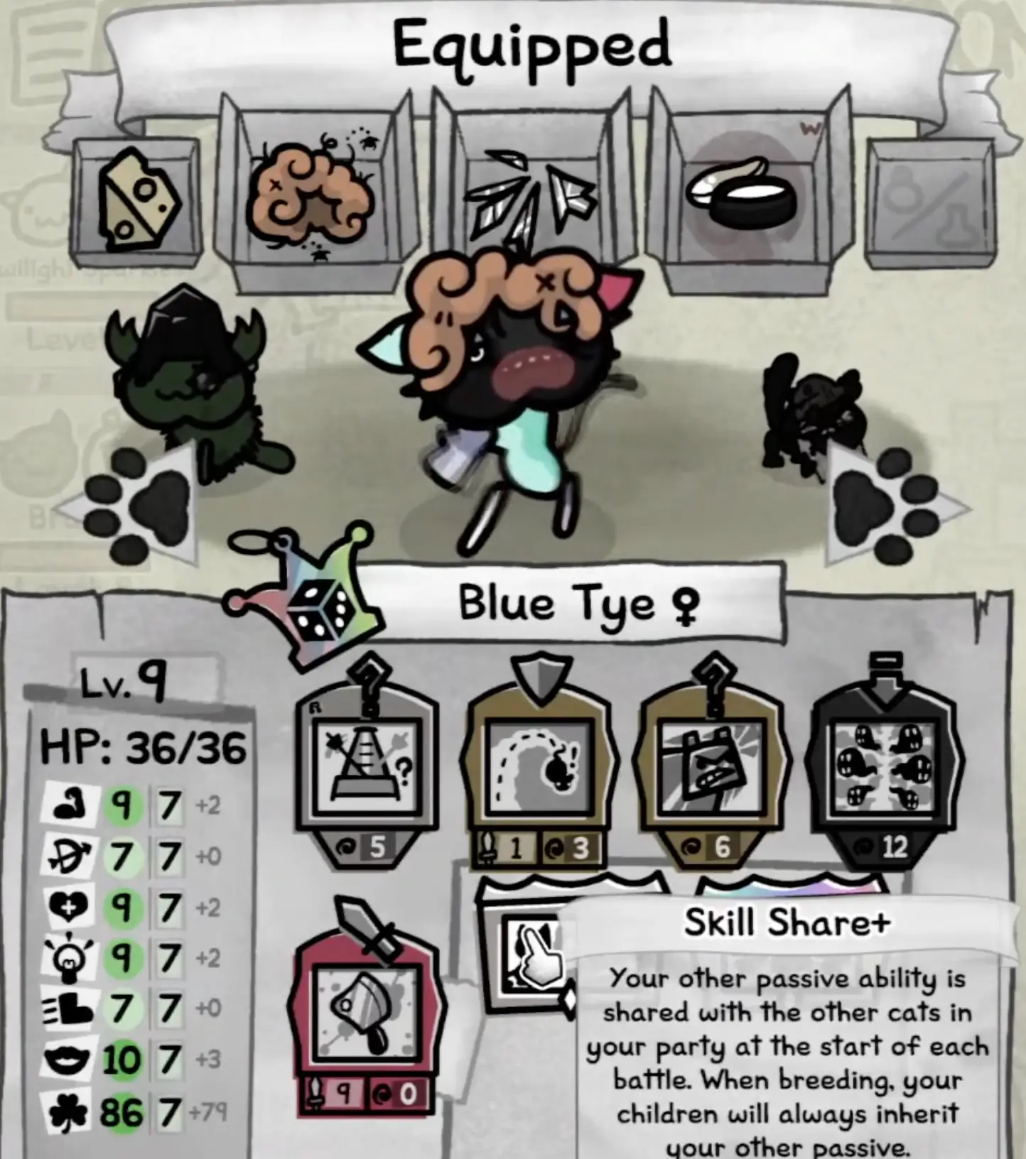 Jester build in Mewgenics